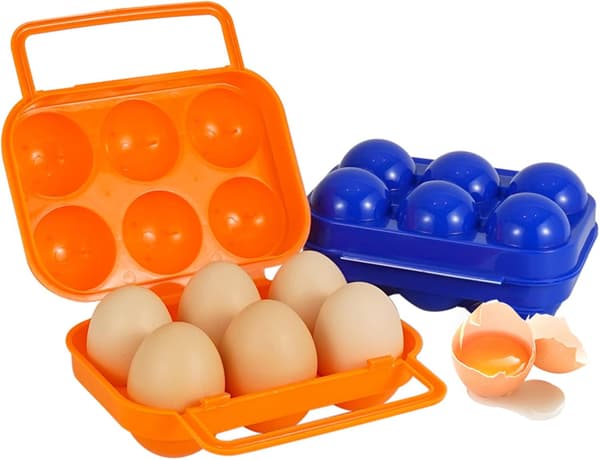 1 stk 6 egg bærebeholder etui egg bæreholder egg oppbevaringsboks