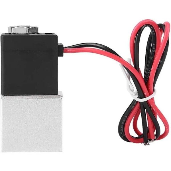 Magnetventil, 12V DC 1/4\" 2-vägs normalt stängd 1,2 MPa pneumatisk aluminium