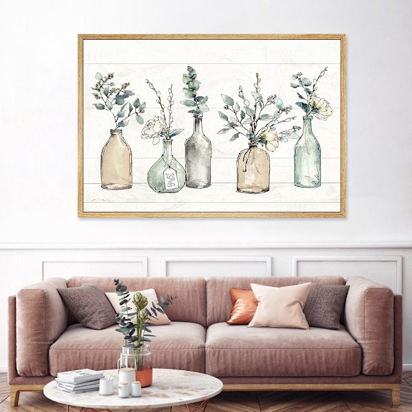 Väggdekor Konst Modern Galleri Tryck Vas Greenery Tema Bild Konstverk Hängbar Kök Sovrum Dekor Mått 30 x 40 cm