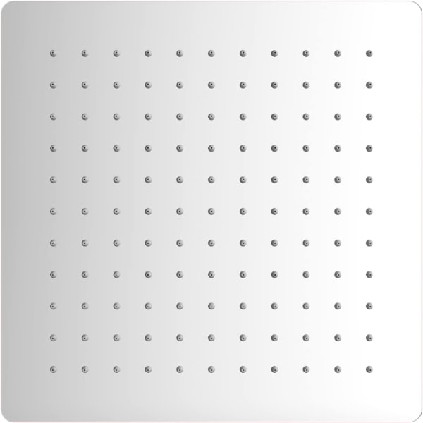 Dusjhode i rustfritt stål - Vannbesparende dusj, firkantet dusjhode Universal Rain Shower Head Thread, 360° roterbar, 30° tilt