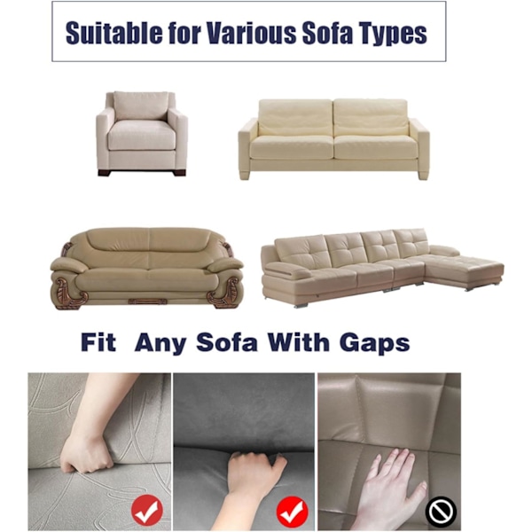 Stretch Soffaöverdrag 4-sits - Universal Armstols Skydd, Ljus Färgblocksmönster