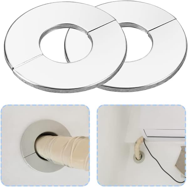 Sæt med 2 Krom Rustfrit Stål Hane Dæksler med 51mm Hul