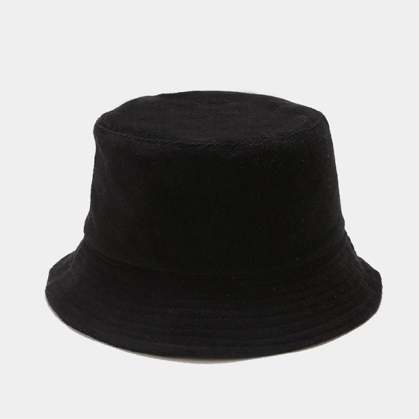 Talvi Faux Fur Bucket Hat Pörröinen lämmin hattu naisille Miesten Musta