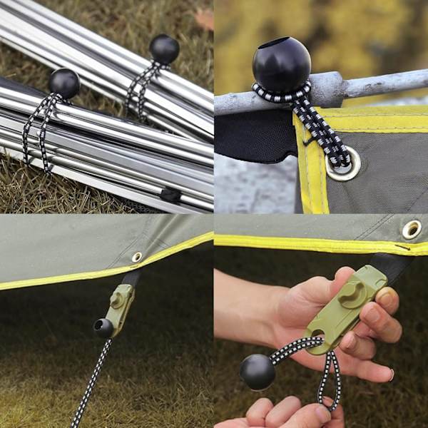 40 kpl elastista kiristintä, kiristin, kiristin pallolla, elastinen bungee, teltat, leirintäkiinnikkeet Monet ulkokäyttöön (15,5 cm)