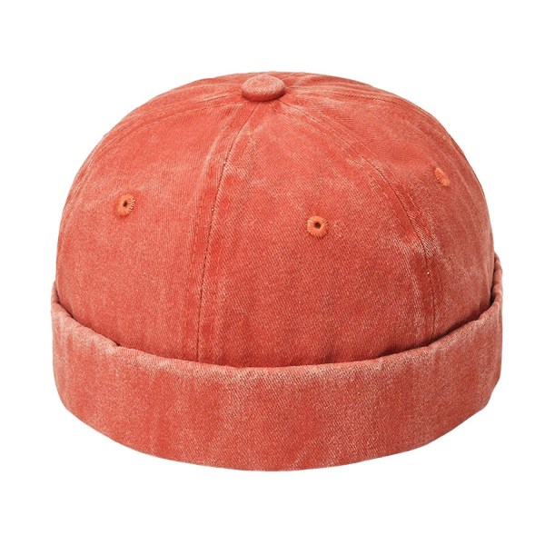 Docker Hat Ensfarget Brimless Dekorativ Retro Fire Sesonger Sailor Hat Daglig Hat