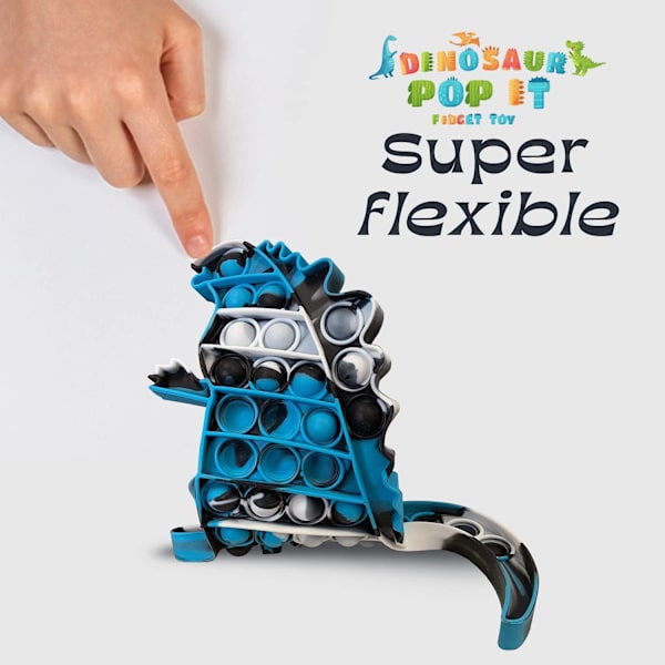 Leksak för barn och vuxna, stressavlastande fidget, antistress-kläm leksak, djur silikon fidget block, bärbar (dinosaurie)