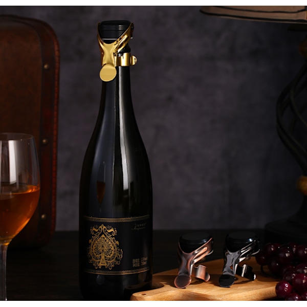 Mousserende vinprop til flasker Premium mørk rustfrit stål champagneprop