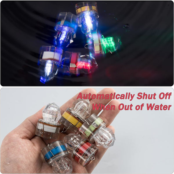 5-pack LED djuphavsfiske lampor diamant fiske lampor vattenaktivera