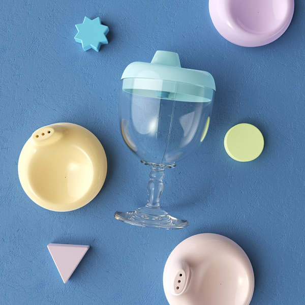 Baby Cup Tumbler Muovijuhlakuppi Viinilasi Juomakupin Maito Pullo Kansi Baby Kids Syntymäpäiväjuhlat Juhliminen