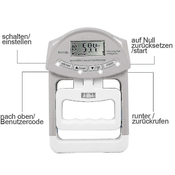 Digital Hand Dynamometer Grip Strength Measurement Meter Auto Capturing
