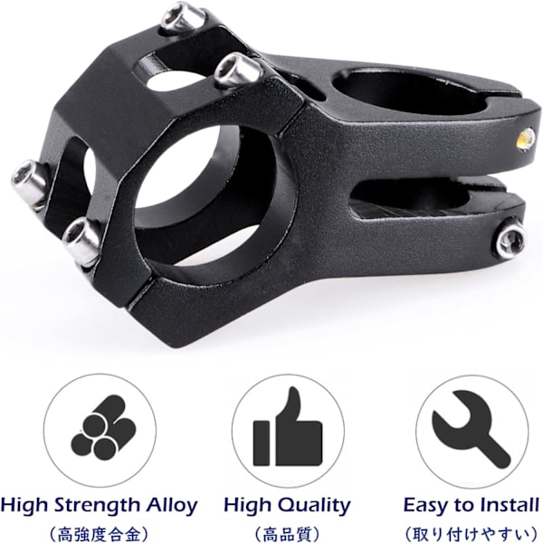 Kort MTB-frempind 25,4 31,8 mm Aluminiumlegering Cykelstel Frempind Styr