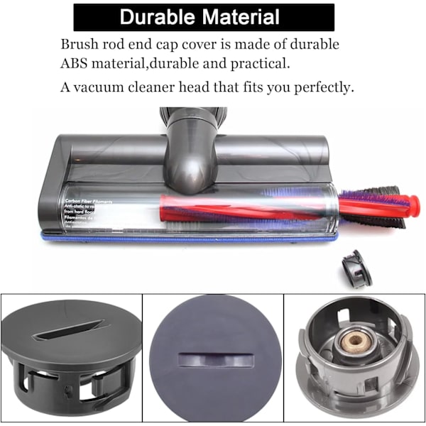 2 kpl Vaihdettavaa lisävarustetta Telarullapää Dyson V6 / DC59 / DC62 / SV03 / SV073 Direct Drive Johdoton imuri Vaihto-osat