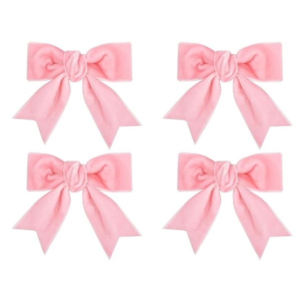 2 par/4 st rosett hårklämma rosa Alla hjärtans dag julklapp H