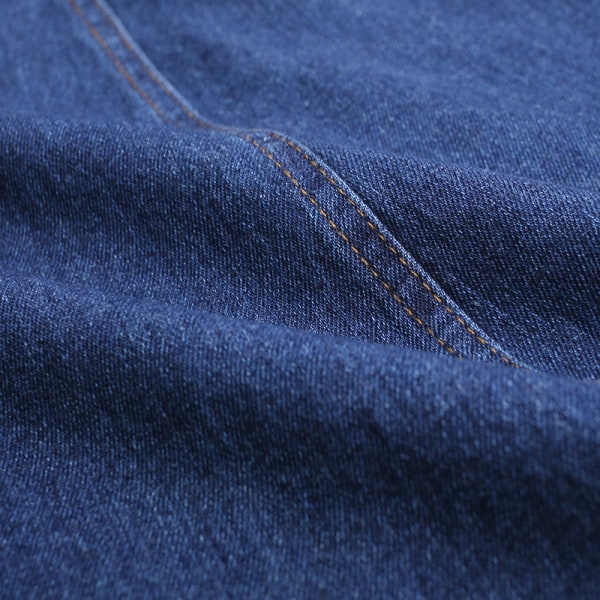 Kvinners høye midje plisserte lange denimskjørt, STØRRELSE XL