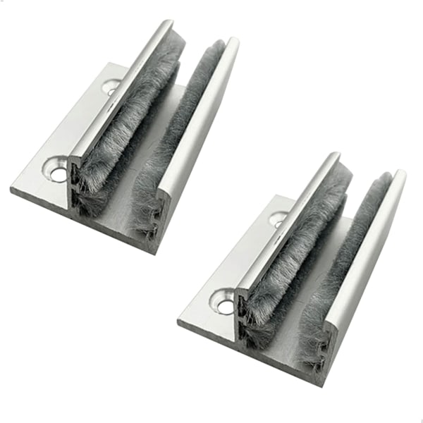 Skydedørsgulvguide Glasklemme Glashyldebeslag Skydedørssystem 2 stk. Aluminium Legering Guide Skydetilbehør Dørbeslag
