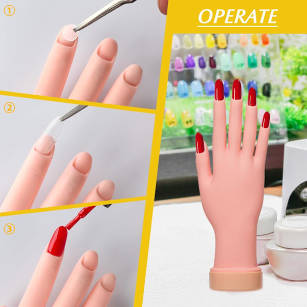 1 Pack Träning Nagelkonst Tränare Träningshand Verktyg Flexibel Böjlig Rörlig