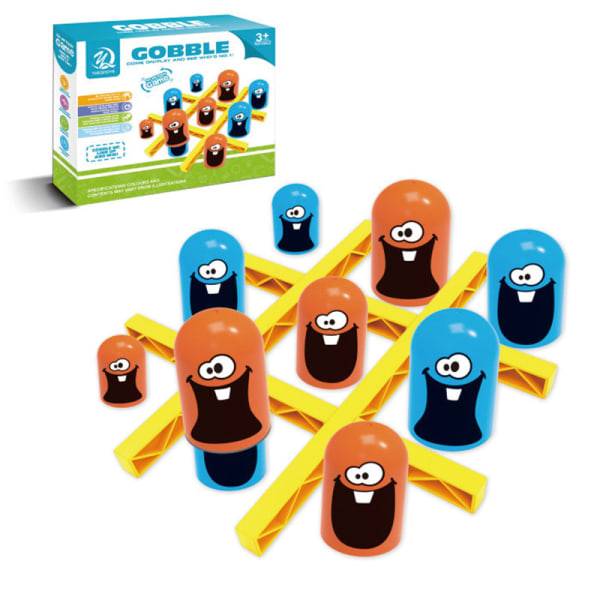 Plastic Kids baby Intellectual Gobble Board Game tre på rad barn til