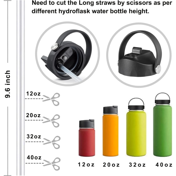 Sugerør låg til Hydro Flask Wide Mouth, Sugerør låg kompatibel med Hydroflask