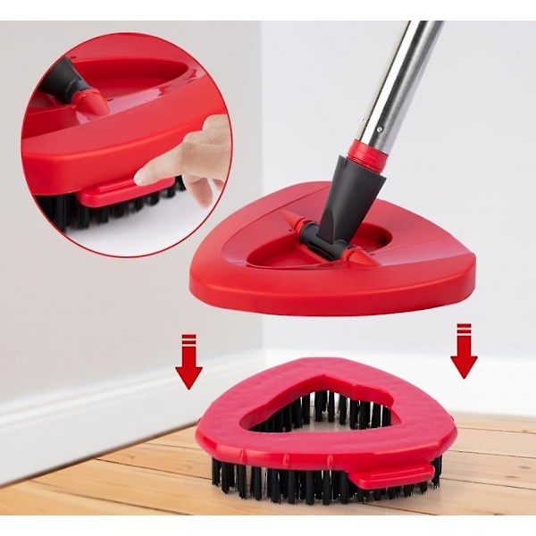 Hankausharja Yhteensopiva O Cedar Spin Mop 1 -säiliöjärjestelmän kanssa, Kolmionmuotoinen lattianpesuharjan moppi Vaihda pääpohja yhteensopiva Easy Wring Microfiber Spin Mopin kanssa