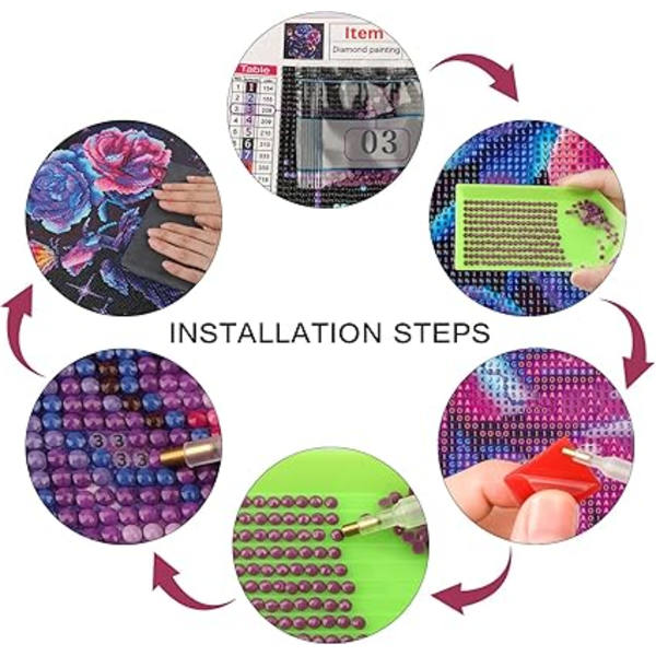 5D Diamantmålning Solnedgång Strand, DIY Diamantmålning Kit Full Borr Landskap, Diamantmålning Hantverk Strass Korsstygnsmålning för Vuxna,