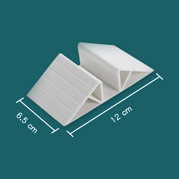 6 st stödben för husdjursgrind isoleringsgrind, plast triangel förstärkningsbeslag fristående hundgrind staketpanel (vit) 12*6,5 cm