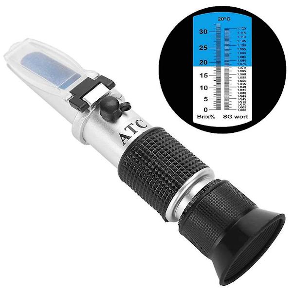Automatisk temperaturkompensation 0-32% Brix refraktometer öl vin