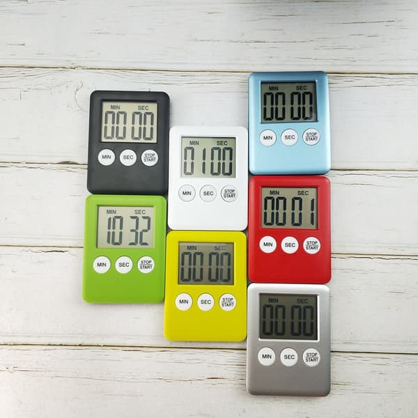 1 stk. Digitalt køkkentimer Mini magnetisk køkkentimer LED nedtællingstimer