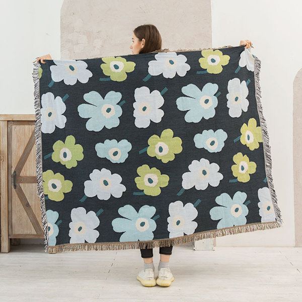 Sofa Teppe Dekorativ Stoltrekk Pen Små Blomstermønster for Sofa, B