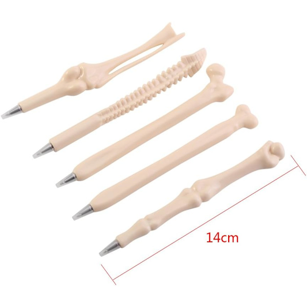 Kreative kugleformede kuglepenne 0,5 mm blå blæk fingerpenne nyhedsknogle