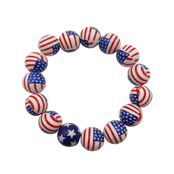 Unisex armbånd kreativt mønster tre amerikansk flagg uavhengighetsdag tema