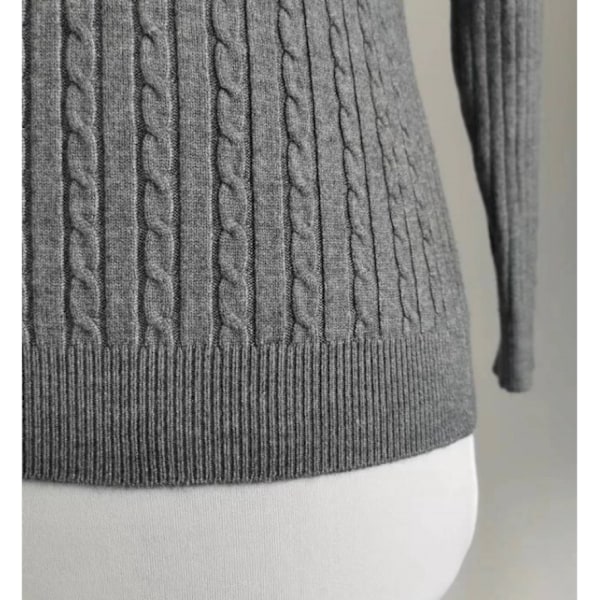 Herr Slim Turtleneck Tröja Casual Twisted Stickad Pullover Tröjor
