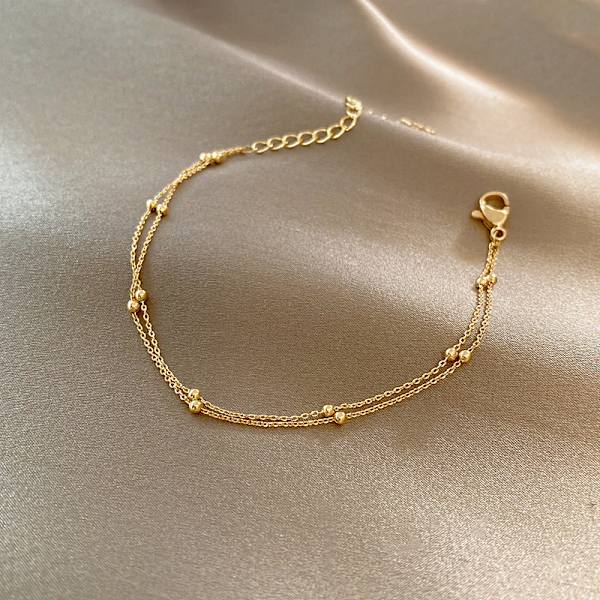 Dam Armband Solid Färg Enkel Bland Dubbelskikts Förlängd Längd Dam Armband Kvinnliga Smycken