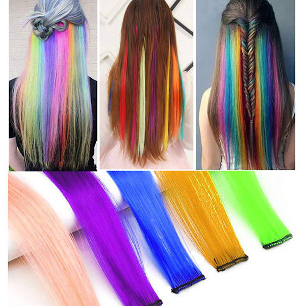 Clip-on løkker / Hår extensions - 20 farger