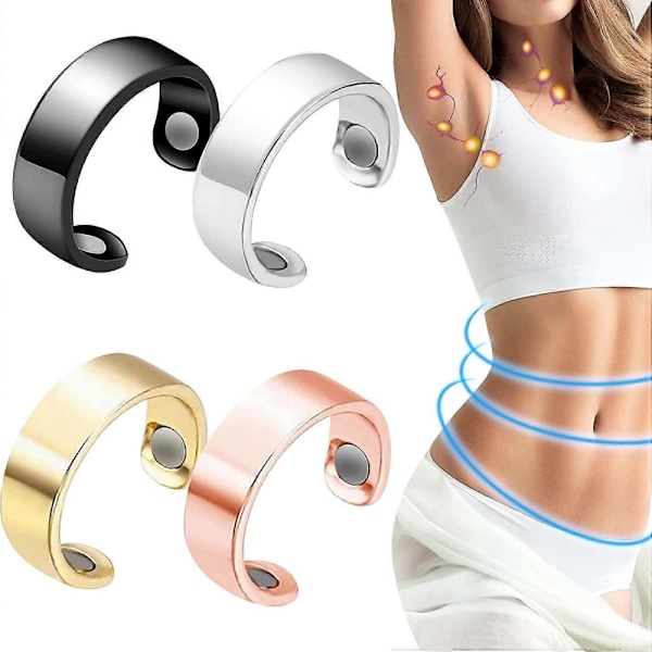 Lymfdränage Ring, 4 ST Lymfdränage Terapeutisk Magnetisk Ring, Smärtlindring & Minska Trötthet