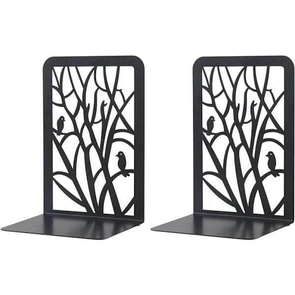 Metallbokstöd, 1 par barnbokstöd, trädbokstöd design, för kontor