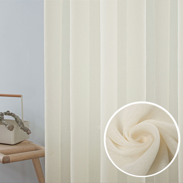 Gardiner halvtransparente korte med hemper i linlook butikker gardiner s
