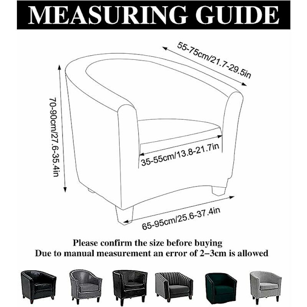 (Musta sävy) Painettu All-inclusive Stretch Tub Couch Cover, sisä- ja ulkokalusteiden suojaamiseen