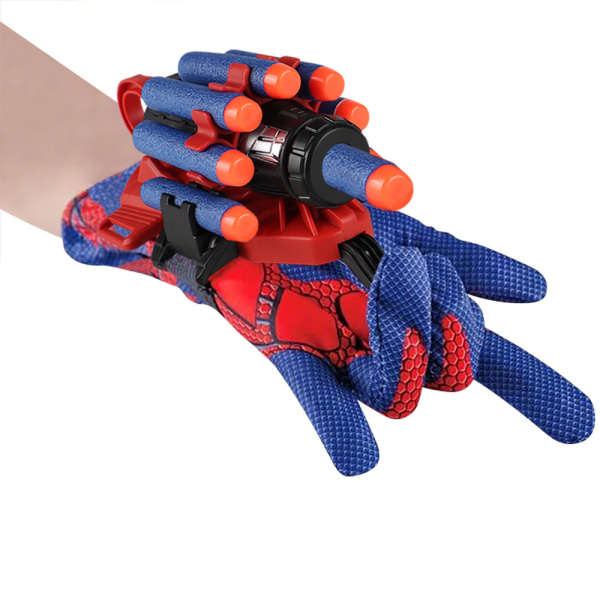 Spider Gloves Man Web Shooter Toy med handled, Spider Launcher Glo