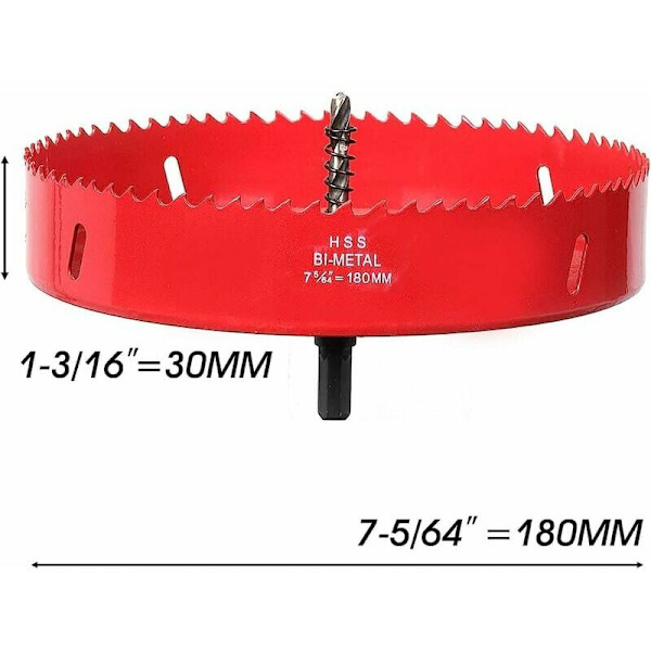 120mm reikäsaha, M42 HSS Bi-Metal, reikäleikkuri kuusiokolovarrella ja poranterällä
