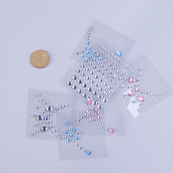 Glitter-timanttikivien kasvojalokivet Mermaid Body Stickers Crystals Face Jewels Ta