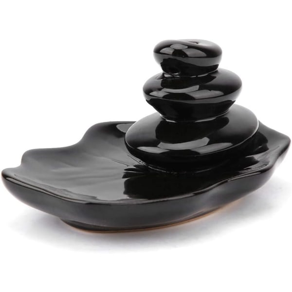 Rökelsebrännare Smoke Cascade Backflow Hållare Black Glaze Backflow Stick Inc