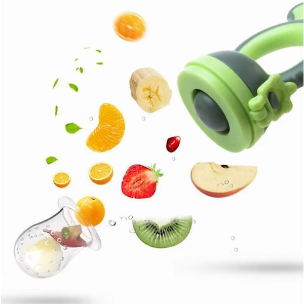 Baby Frugt Mad Feeder Sutte - 2 Pakker Silikone Frisk Frugt Feeder 12*5.