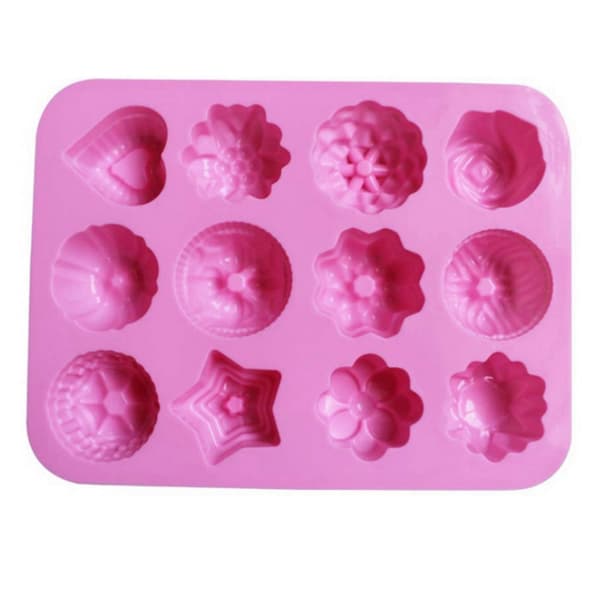 Kage, brød, wienerbrød, svamp, chokolade bageform - 6 hulrum