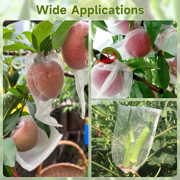 10 x 15 cm beskyttelsespose til frugt, 50 stk. druebeskyttelsesposer, nylon insektposer, til beskyttelse af planter, frugt