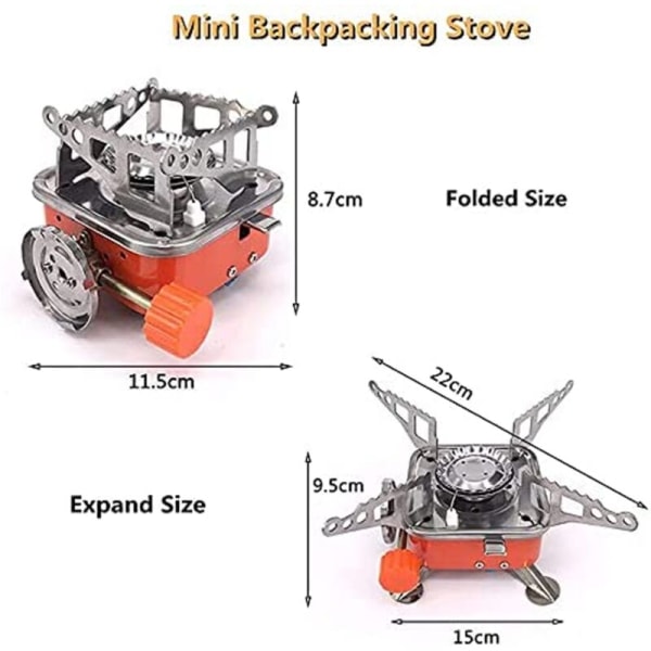 Portable Camping Stove with Piezo Ignition, 2800W Small Compact and Durable