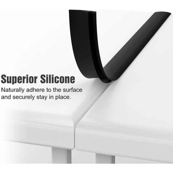 2 stk Silikonpakning Gap Deksel Svart 53,5 X 5,5 X 1 Cm Kjøkkenbenkeplate Silic
