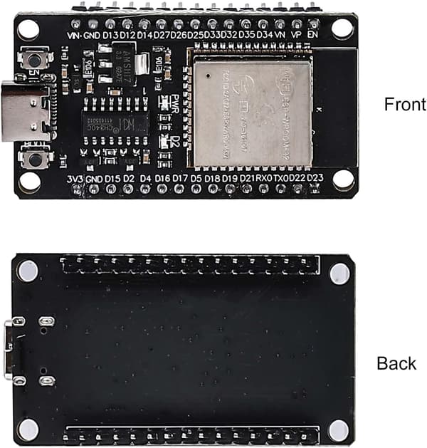 ESP32 2-pack NodeMCU-moduler utvecklingskort: ESP32 typ C NodeMCU-utveckling