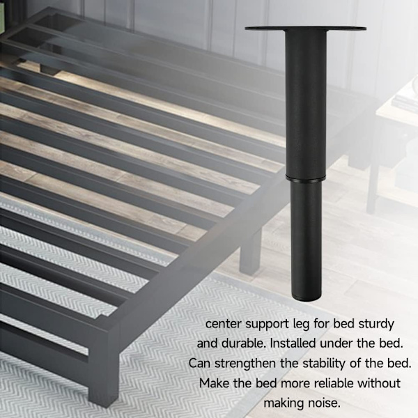 Pakke Justerbare Seng Ben 150-275mm, Justerbare Møbelben, Heavy Duty Seng Center Ramme til Køkkenbord Stol Sofa, Sort