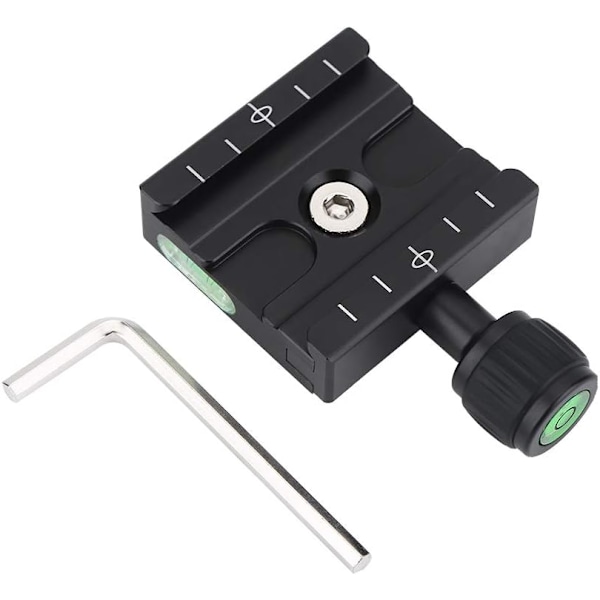 Arca Style Bipod Skinneadapter med Svingbart Feste Arca Hode Metallklemme Svart Hurtigutløserplate for Arca RRS Benropod Hode Lj