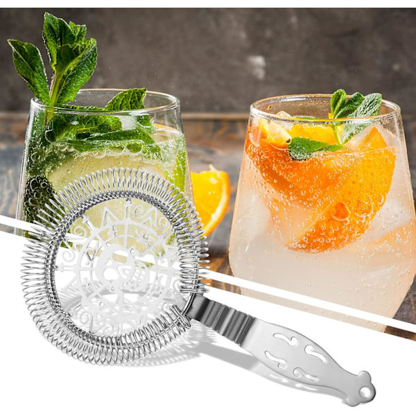 Cocktailsi med fjeder i rustfrit stål kranie Martini drinksi